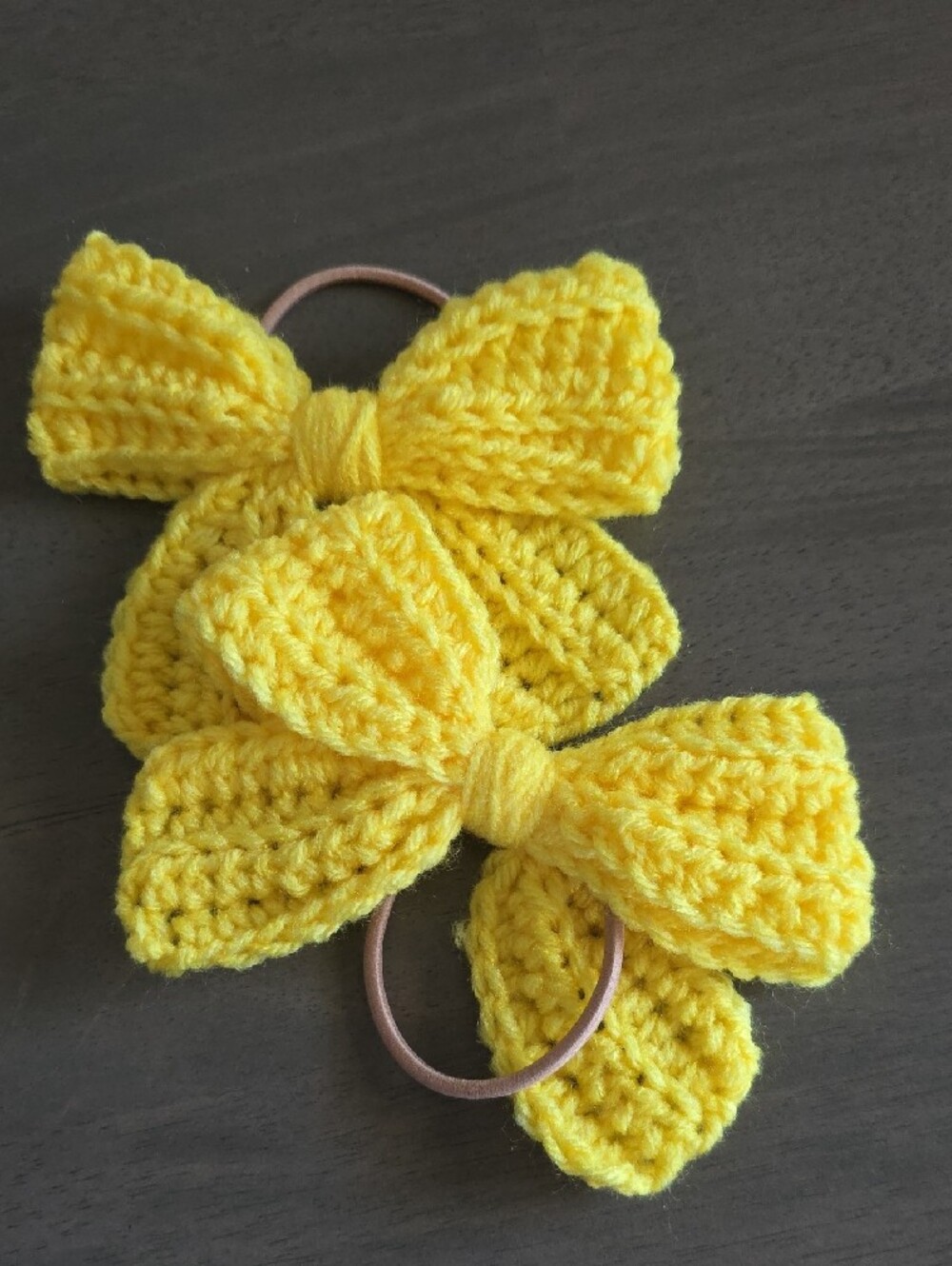 Handmade Crochet Bow Hair Tie Set - Picture 16 of 16